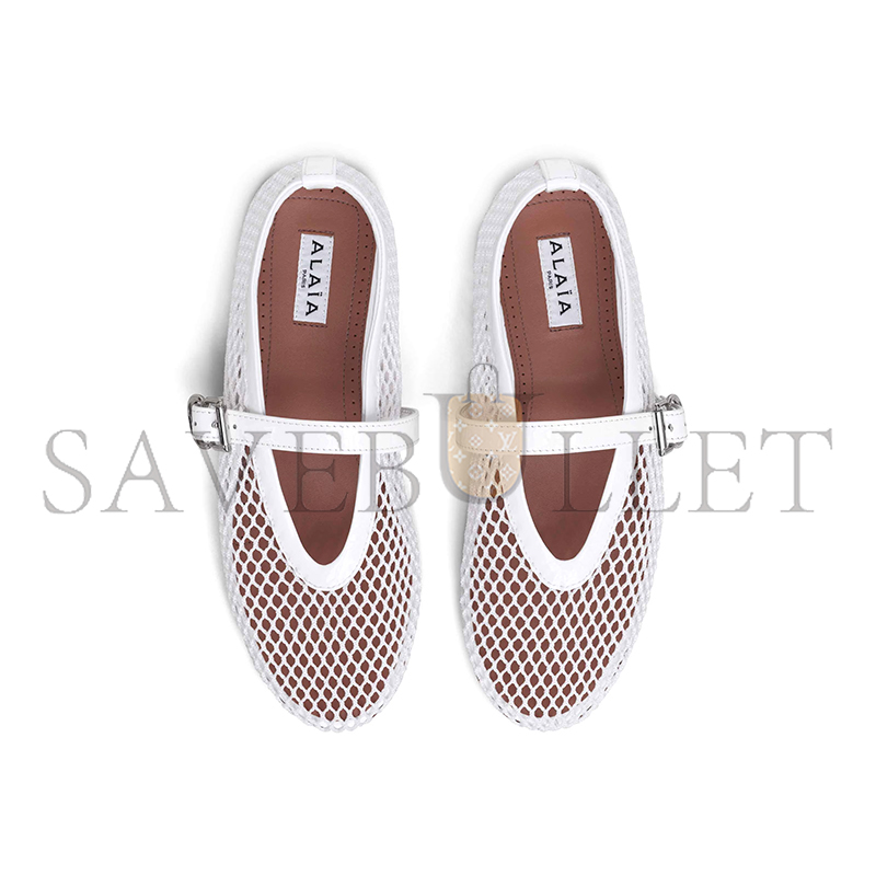 ALAÏA BALLET FLATS IN FISHNET AA3A029TK007 - 010